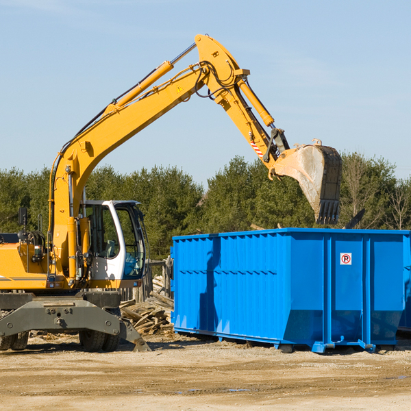 are there any restrictions on where a residential dumpster can be placed in Hollandale